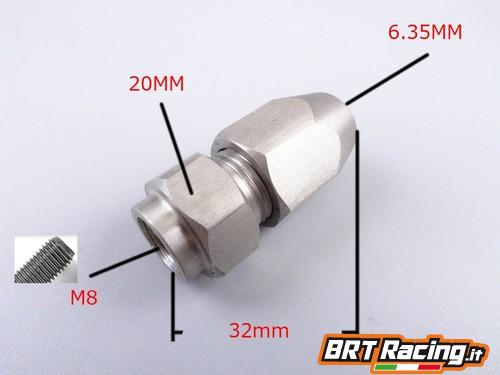 529B45 TFL M8 Albero M8X635mm Accoppiatore Albero Flessibile BRT Racing