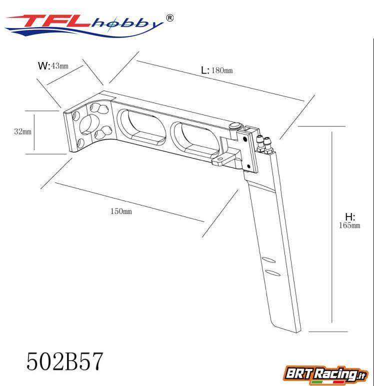 502B57 TFL Set Timone Con Braket e Presa Acqua BRT Racing 1